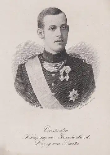 Constantin Kronprinz von Griechenland. Herzog zu Sparta. - Konstantin I. Constantine I of Greece (1868-1923) P