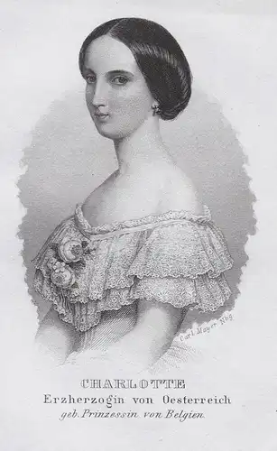Charlotte. Erzherzogin von Oesterreich - Charlotte von Belgien (1840-1927) Portrait