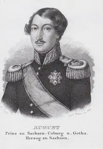 August Prinz zu Sachsen-Coburg u. Gotha, Herzog zu Sachsen. - August von Sachsen-Coburg und Gotha (1818-1881)