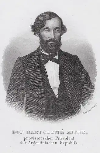 Don Bartolomé Mitre. - Bartolomé Mitre Martínez (18211906) Argentina Portrait