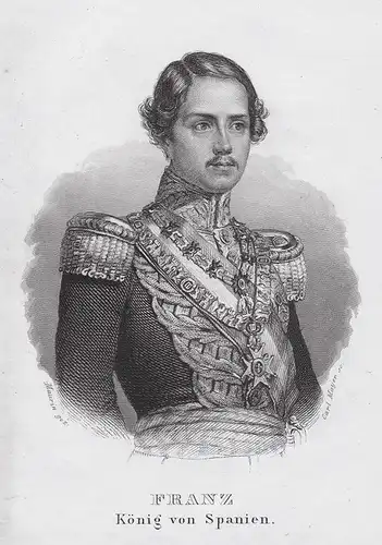 Franz. König von Spanien. - Francisco de Asís de Borbón (1822-1902) king König rey Espana Spain Spanien Portra