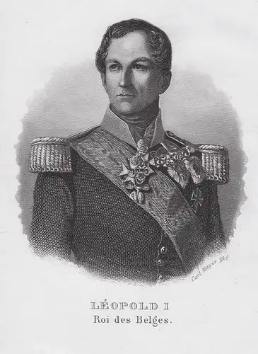 Leopold I. Roi des Belges. - Leopold I of Belgium (1790-1865) König King Portrait