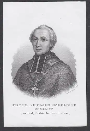 Franz Nicolaus Madeleine Morlot. - François-Nicolas-Madeleine Morlot (1795-1862) Archbishop of Paris Portrait