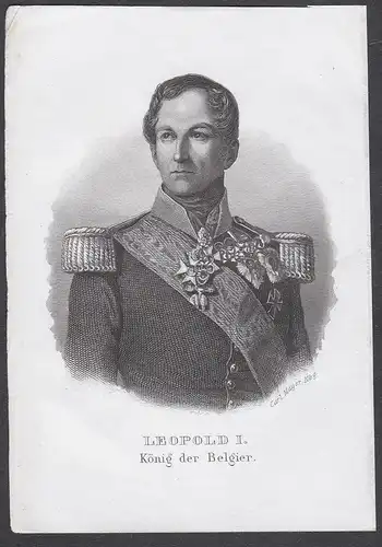 Leopold I. König der Belgier. - Leopold I of Belgium (1790-1865) König King Portrait