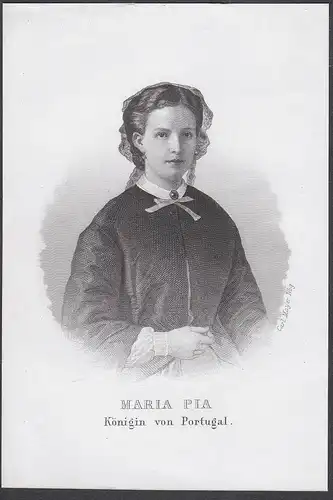 Maria Pia Königin von Portugal. - Maria Pia von Savoyen (1847-1911) Portrait