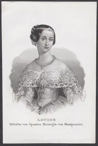 Louise, Infantin von Spanien, Herzogin von Montpensier. - Luisa Fernanda von Spanien (1832-1897) Portrait