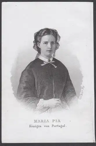 Maria Pia Königin von Portugal. - Maria Pia von Savoyen (1847-1911) Portrait