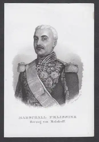 Marschall Pelissier. Herzog von Malakoff. - Aimable-Jean-Jacques Pélissier, 1st Duc de Malakoff (1794-1864) Po