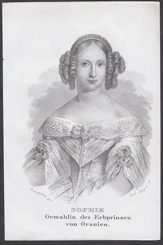 Sophie. Gemahlin des Erbprinzen von Oranien - Sophie von Oranien-Nassau (1824-1897) Portrait