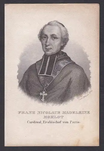 Franz Nicolaus Madeleine Morlot. - François-Nicolas-Madeleine Morlot (1795-1862) Archbishop of Paris Portrait