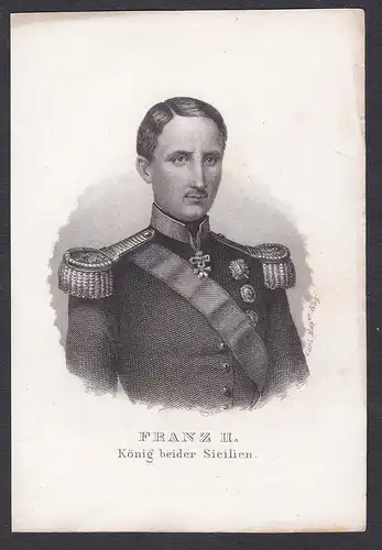 Franz II. König beider Sicilien. - Francesco II delle Due Sicilie (1836-1894) Portrait