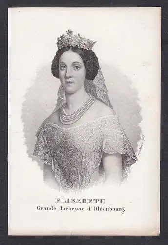 Elisabeth. Grande-Duchesse d'Oldenbourg - Elisabeth von Sachsen-Altenburg (18261896) Portrait