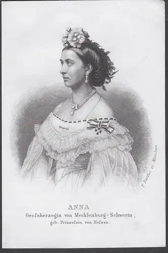Anna. Grossherzogin von Mecklenburg-Schwerin - Anna von Hessen-Darmstadt (1843-1865) Portrait