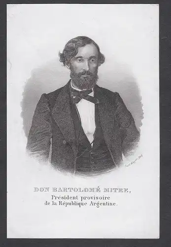 Don Bartolomé Mitre. - Bartolomé Mitre Martínez (18211906) Argentina Portrait