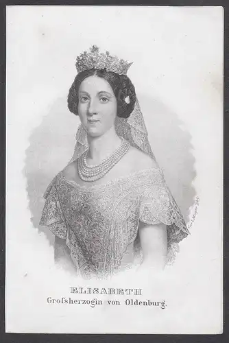 Elisabeth. Grossherzogin von Oldenbourg - Elisabeth von Sachsen-Altenburg (18261896) Portrait