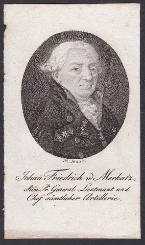 Johann Friedrich v. Merkatz. - Johann Friedrich von Merkatz (1729-1815) Generalleutnant Portrait