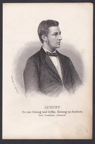 August. Pr. von Coburg und Gotha, Herzog von Sachsen. - August von Sachsen-Coburg und Gotha (1818-1881) Prinz