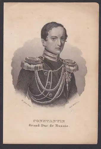 Constantin. Grand-Duc de Russie. - Grand Duke Konstantin Nikolajewitsch Romanow (1827-1892) Portrait