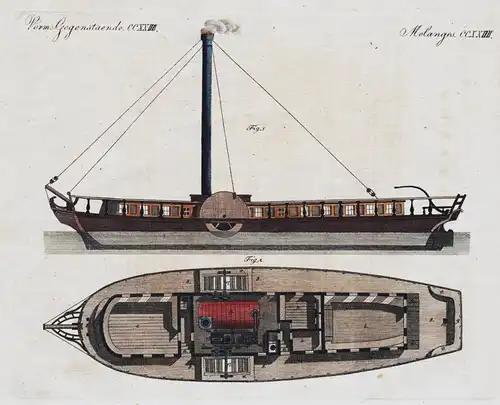 Verm. Gegenstaende CCXXIIII. - Das Dampfboot - Dampfschiff Dampfer Dampfboot steamboat / Bilderbuch für Kinder