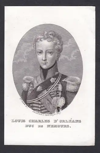 Louis Charles d'Orleans Duc de Nemours. - Louis d'Orleans, duc de Nemours (1814-1896) Portrait