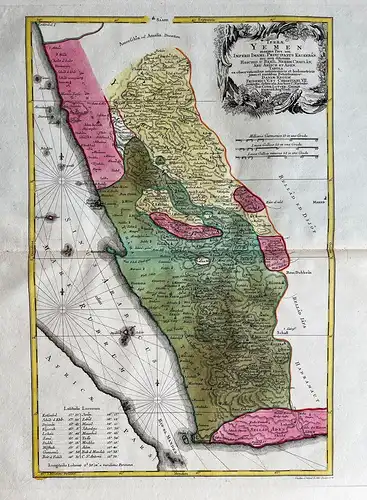 Terrae Yemen maxima Pars. seu Imperii Imami, Principatus Kaukeban, nec non ditionum Haschid u. Bekil, Nehhm, C