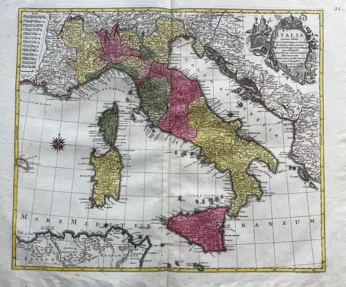 Italia annexis Insulis Sicilia, Sardinia et Corsica secundum observationes societatis Regiae Scientiarum quae