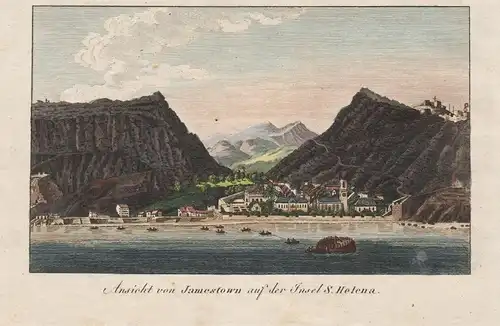 Verm. Gegenstaende CCIII CCIV - Ansicht von James-Town auf St. Helena - Jamestown Saint Helena Island Insel Na