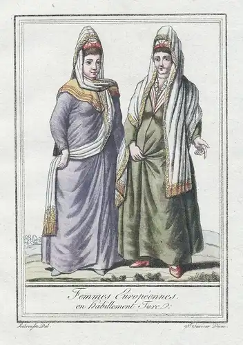 Femmes européennes en habillement Turc. -  Turkey Türkei Europe Europa Trachten costume