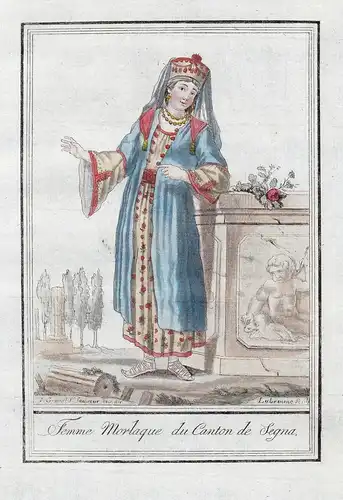 Femme Morlaque du Canton de Segna - Morlachs Morlacchi Italia Italy Italien costumes Tracht Trachten costume