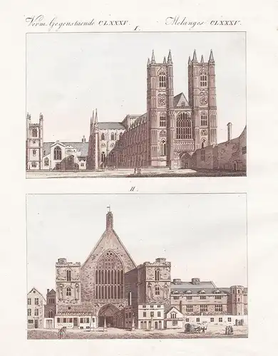 Verm. Gegenstaende CLXXXV - Die Westmünster-Abtei - Die Westmünster-Halle - Palace Westminster Westmünster-Hal