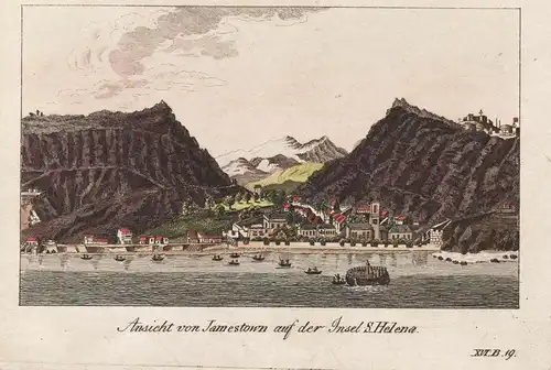 Verm. Gegenstaende CCIII CCIV - Ansicht von James-Town auf St. Helena - Napoleon Buonaparte's Exile Jamestown