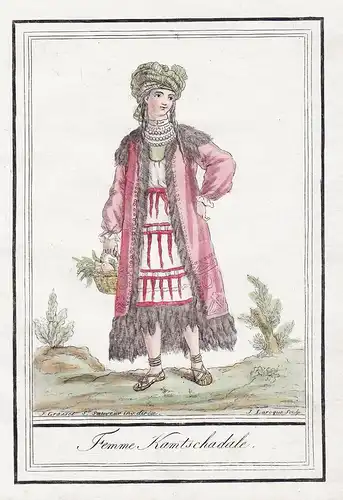 Femme Kamtschadale. - Kamtschatka Russia Russland Tracht costumes