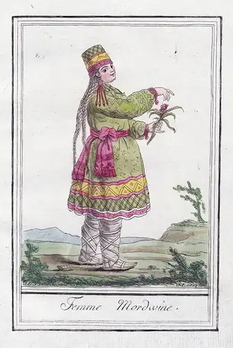 Femme Mordwine. - Russia Mordvins Mordovia Ural Russland Tracht costumes