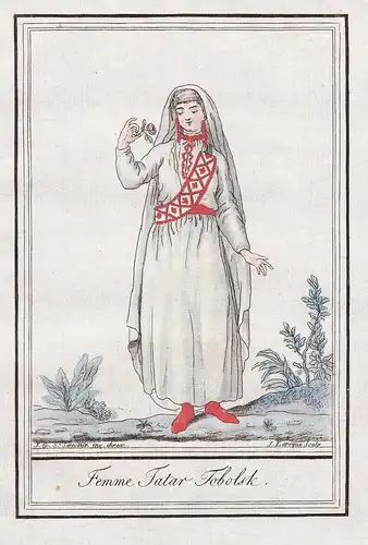 Femme Tatar de Tobolsk. - Tobolsk Russia Tjumen Ural Rußland Tracht costumes
