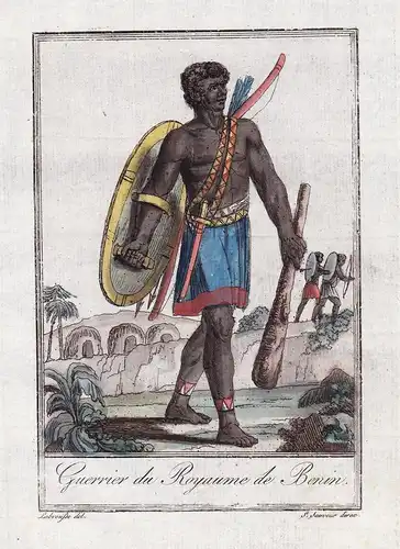 Guerrier du Royaume de Benin. - warrior Nigeria Africa Afrika Tracht costumes