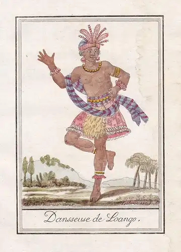 Dansseuse de Loango. - dancer Tänzerin Loango Congo Kongo Africa Afrika Tracht costumes