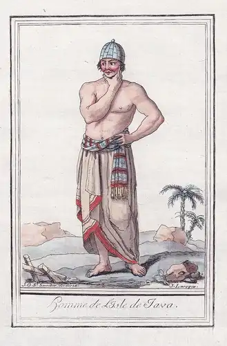 Homme de l'Isle de Java. - Java island Indonesia costume Tracht costumes Trachten