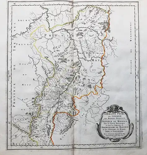 Germania Prima sive Superior cujus Metropolis Moguntiacum Province de Mayence dans la Gaule Belgicque ou sont