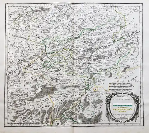 Advatici. Evesche de Namur. Comté de Namur, et parte de l'Estat, et Seign.rie de Lyege - Namur Dinant Philippe