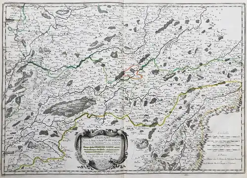 Sequani. Partie du Dioecese et Archevesché de Besançon ou sont les Gr. Archidiaconnés, et celuy de Gray etc. P