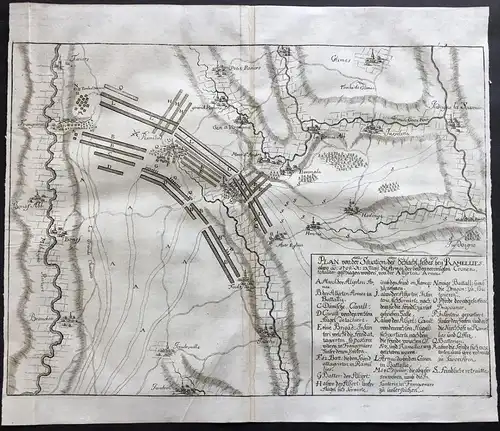 Plan von der Situation des Schlachtfeldes bey Ramellies alwo anno 1706 .. - Ramellies Glimes Mont-Saint-Andre