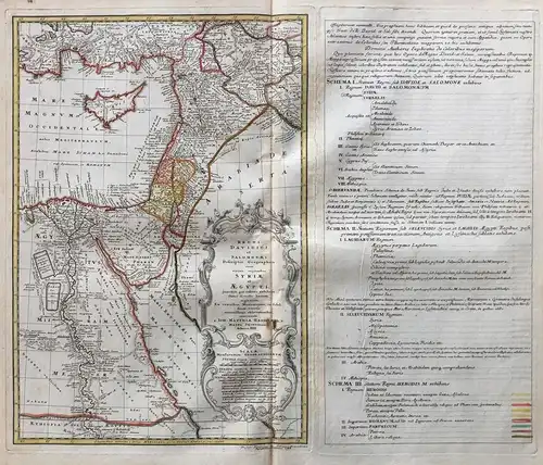 Regni Davidici et Salomonae i Descriptio Geographica cum vicinis regionibus Syriae et Aegypti...Schema III. -