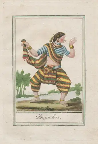 Bayadere. - Bayadère temple dancer Tempeltänzerin Tracht costumes