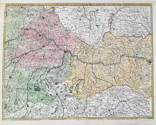 Le Cercle de Baviere, et Partie de Celuy d'Autriche les Confins du Royaume de Boheme et du Duche de Moravie -