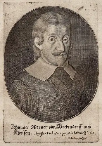 Johannes Warner von Bockendorff auß Meissen - Johannes Werner von Bockendorff (1598-nach 1669) Meissen Portrai