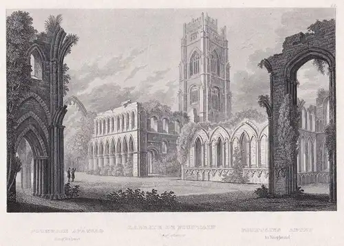 Labbaye de Fountain - Fountains Abbey England Großbritannien view Ansicht Stahlstich antique print