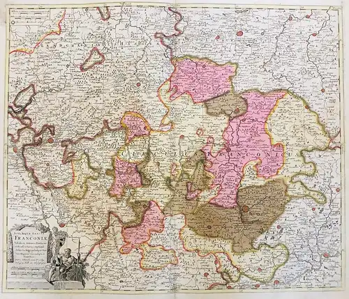 Nova atque Exacta Franconiae Tabula, in Ditiones Praeturas et Praefecturas Optimé distincta Regionibusque Fini