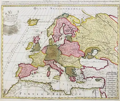 Europe divisée suivant l'estendue de ses principaux Estats subdivisés en leurs principales Provinces - Europe