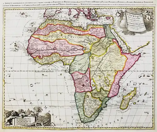 L'Afrique divisée suivant l'estendue de ses principales parties ou sont distingues les uns des autres les Empi