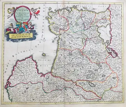 Ducatuum Livoniae et Curlandiae Novissima Tabula in quibus sunt Estonia Litlandia et aliae Minores Provinciae
